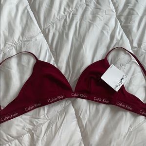 Calvin Klein Maroon Bralette